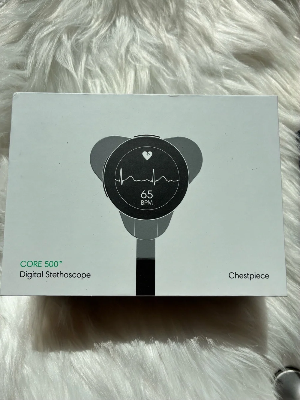 CORE 500, Silver Digital Stethoscope with Black Display